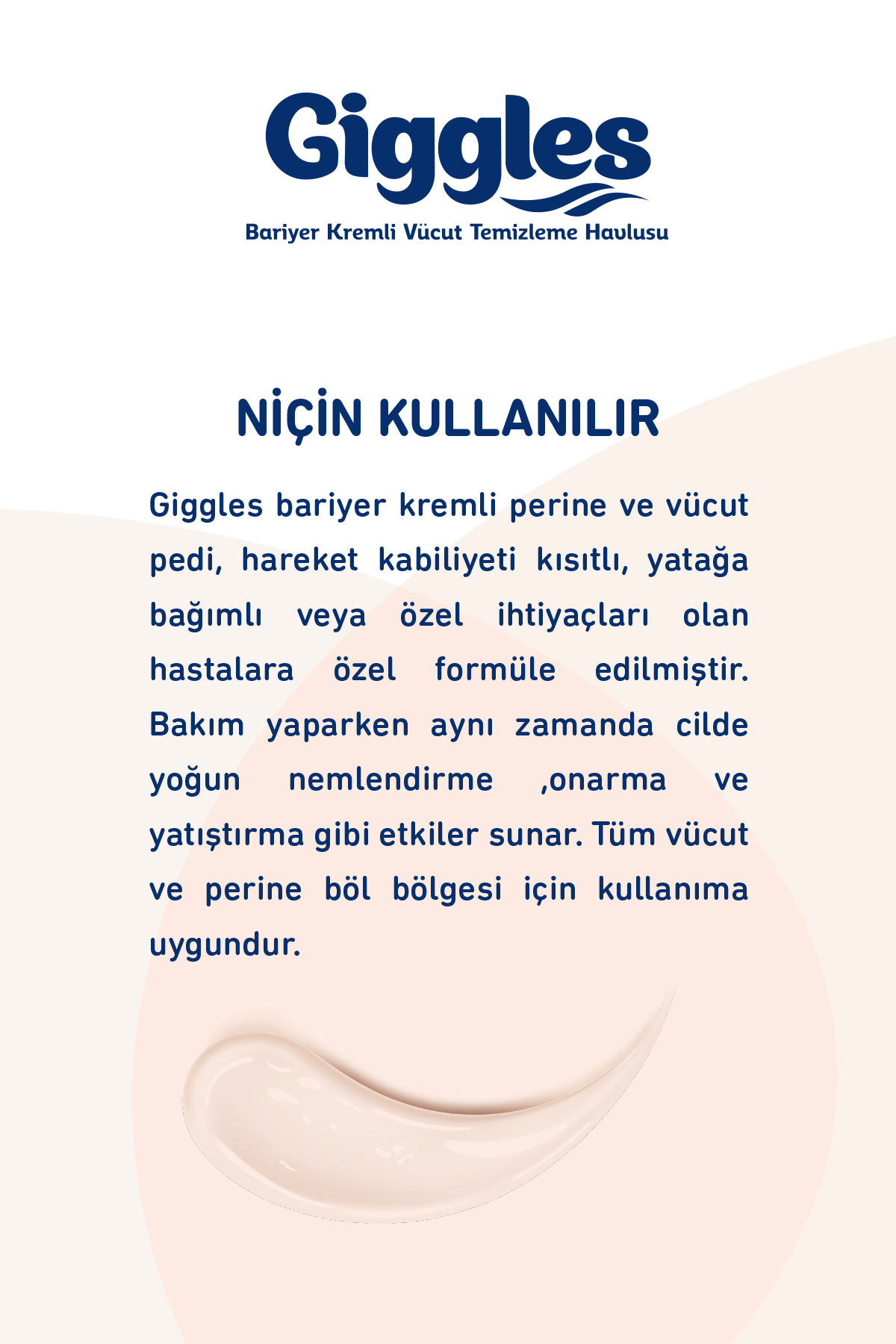 Giggles Bariyer Kremli Perine ve Vücut Temizleme ve Bakım Havlusu (12x50 Adet)